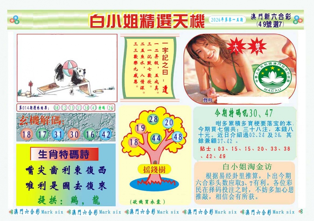 015期白小姐精选玄机A[图]