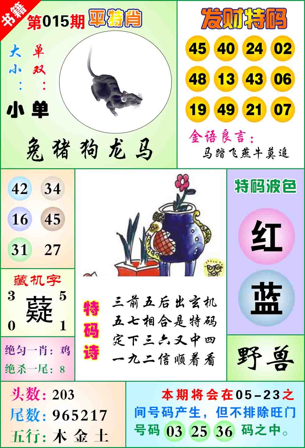 015期澳门天王宝典[图]