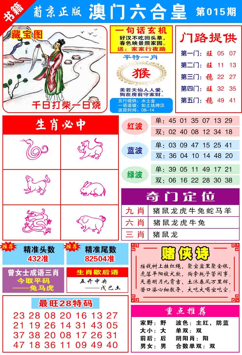 015期澳门六合皇心水[图]