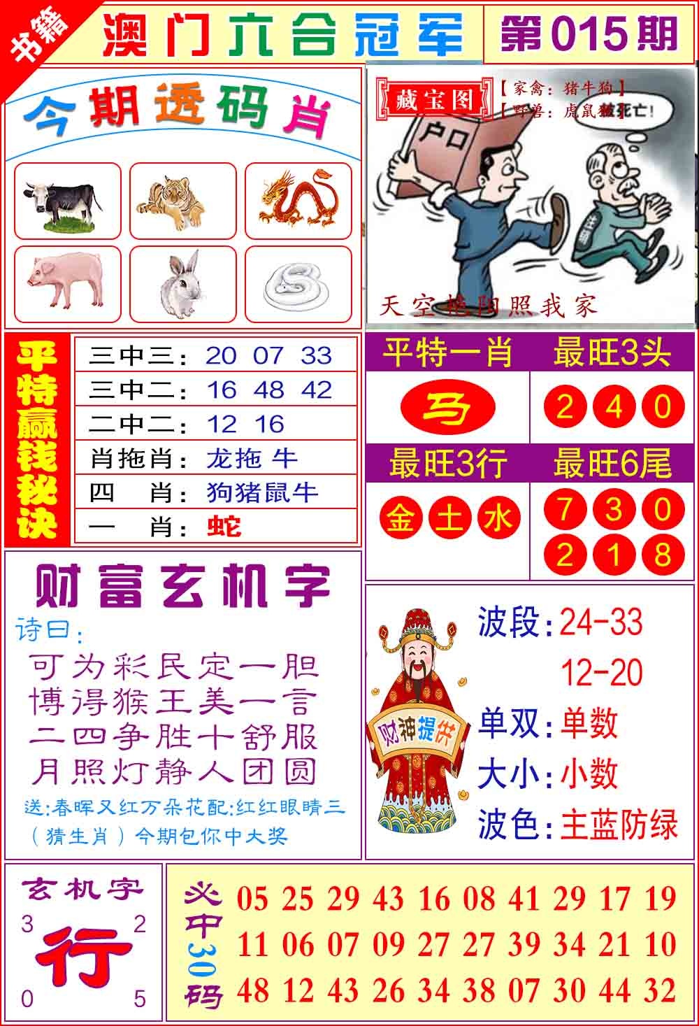 015期澳门六合冠军[图]