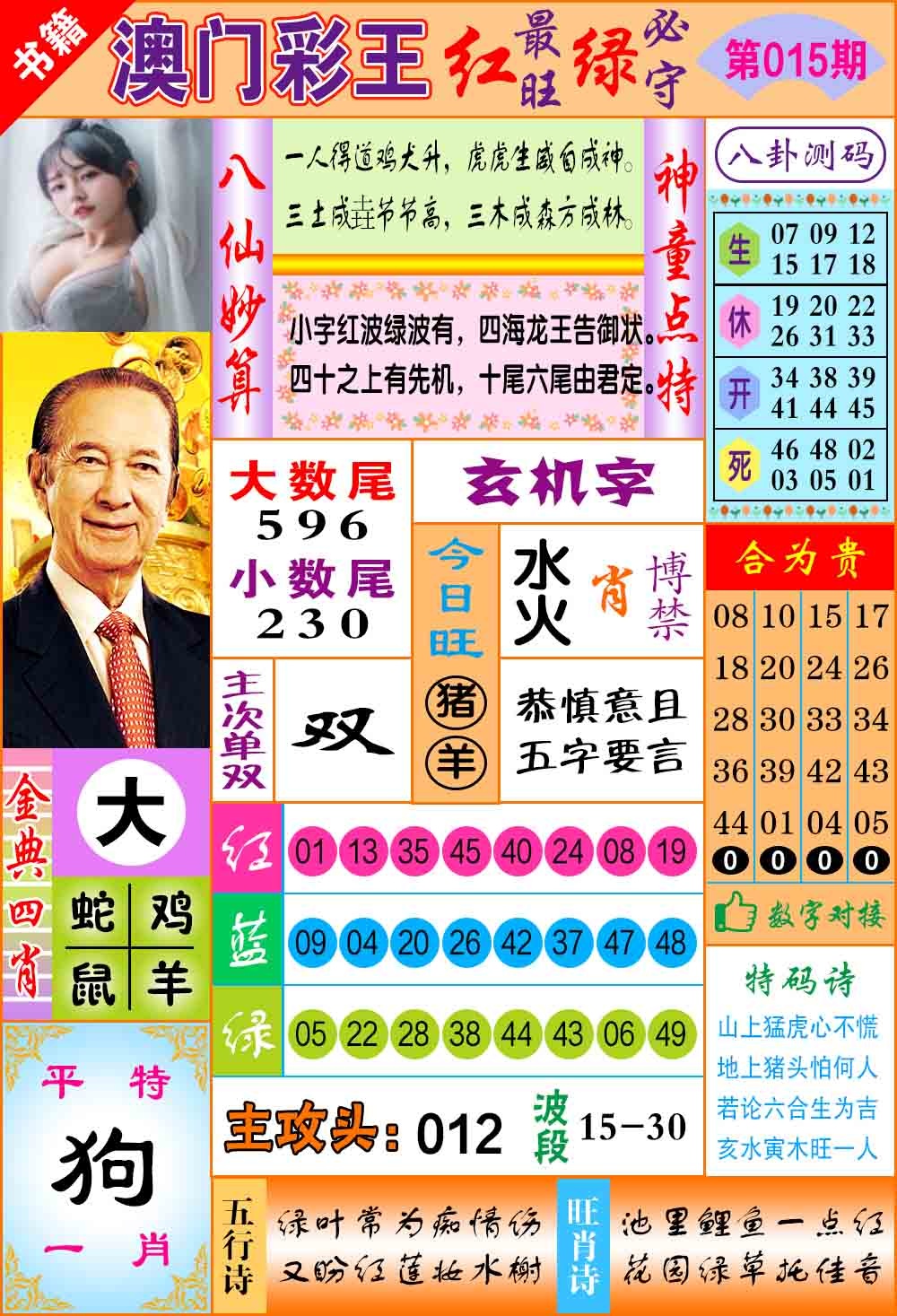 015期澳门彩王玄机[图]