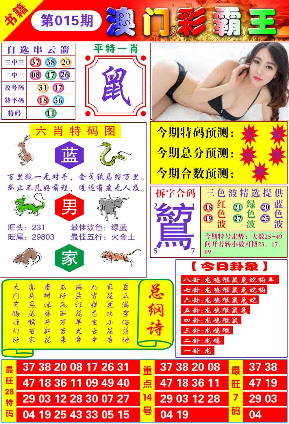 015期澳门彩霸王[图]