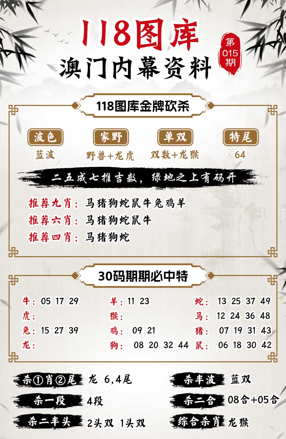 015期118内幕资料[图]