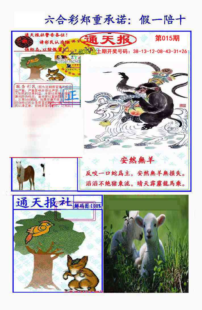 015期假一陪十通天报[图]
