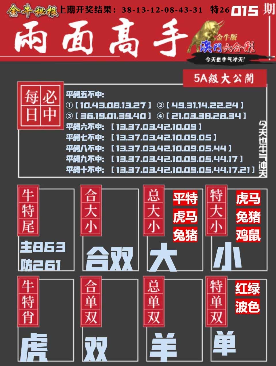 015期金牛两面高手[图]